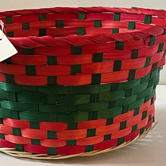 Lot of Christmas Gift/Storage Box, Tin Box, Reusable Tote Bags, Basket & Ribbon - Picture 10 of 12